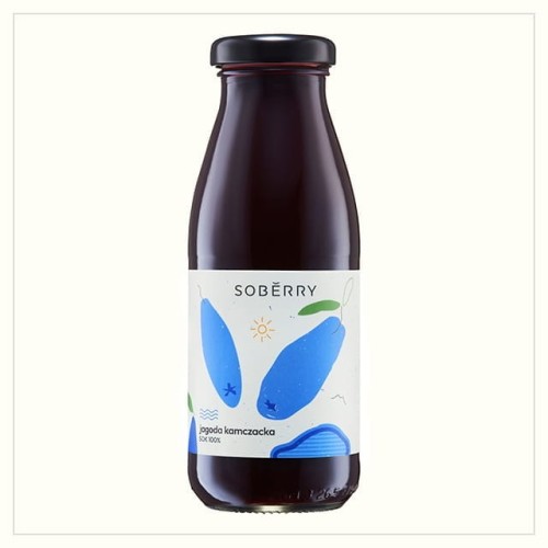 Soberry sok 100% z jagody kamczackiej butelka 330ml bez cukru tłoczony na zimno