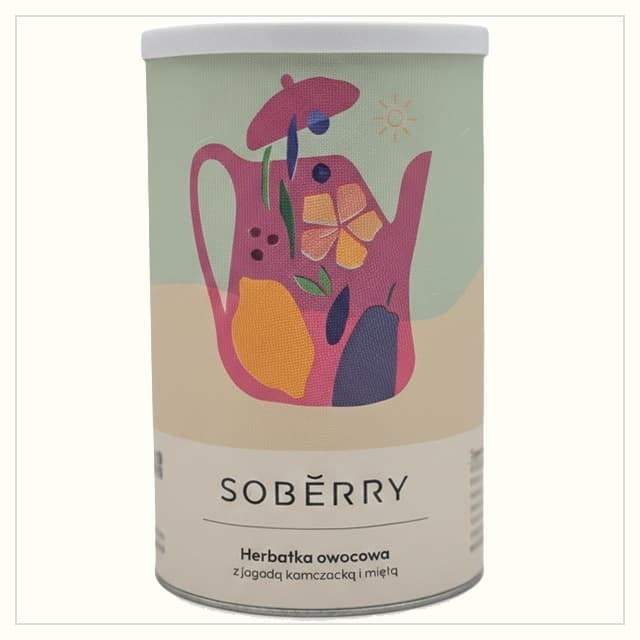 Soberry herbatka owocowa z jagodą kamczacką i liśćmi mięty susz naturalny