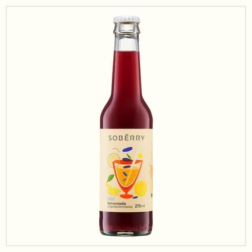Soberry lemoniada z jagody kamczackiej butelka 250ml BIO limonka cytryna mięta