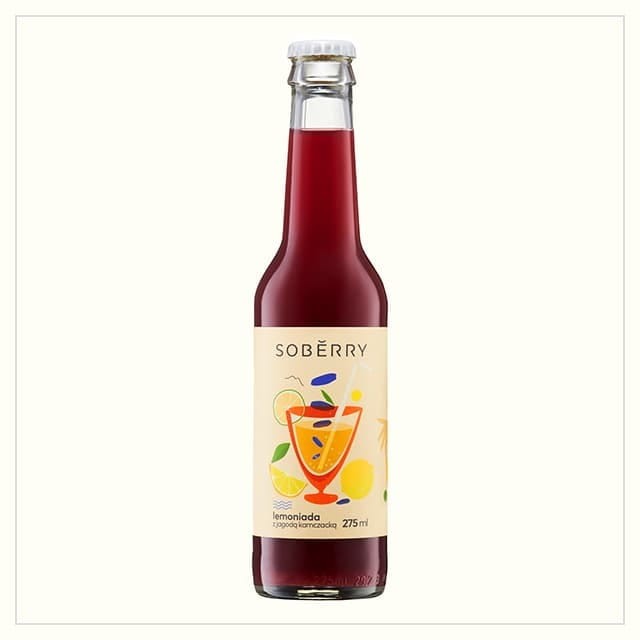Soberry lemoniada z jagody kamczackiej butelka 250ml BIO limonka cytryna mięta