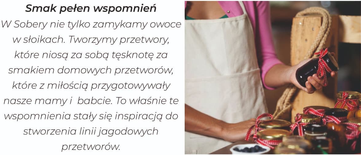 Słoiki pełne naturalnego smaku jagody kamczackiej rzemieślniczej manufaktury Soberry